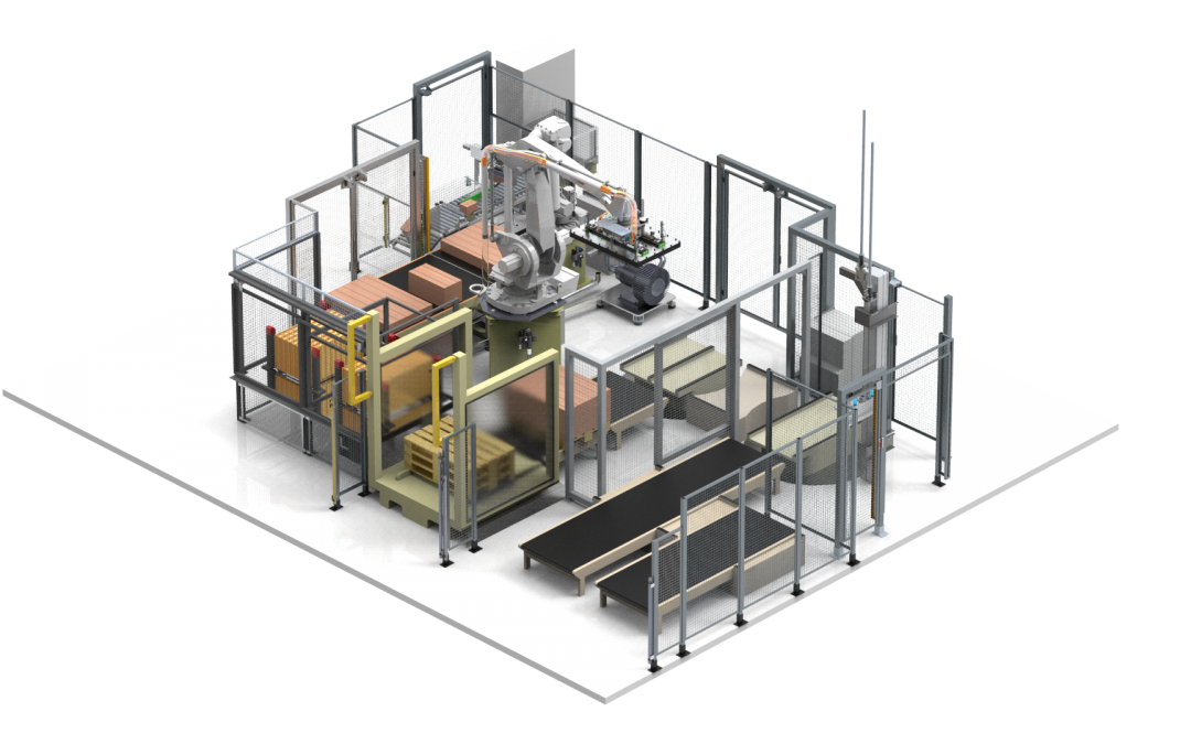 Robot Island – Palletizing carton Boxes